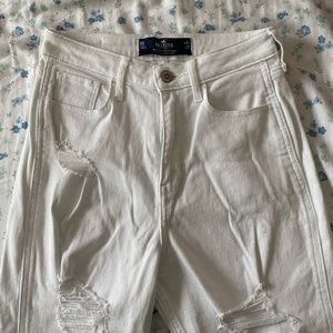 Hollister white mom jeans